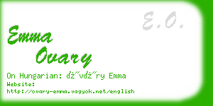 emma ovary business card